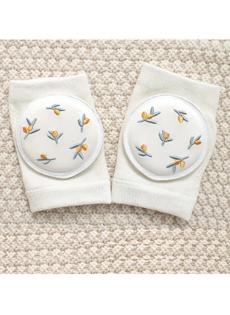 Gonice Baby Knee Pads Summer Thin Baby Learning To Climb, Anti-fall Embroidered Mesh Crawling Protective Gear Elastic Sponge Elbow Pads  - Image 3