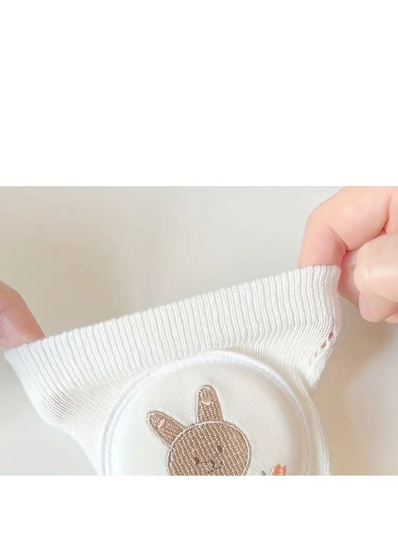Gonice - Baby Knee Pads Summer Thin Baby Learning To Climb, Anti-fall Embroidered Mesh Crawling Protective Gear Elastic Sponge Elbow Pads - Image 1