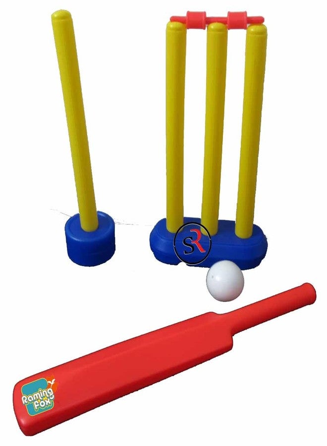 Raming Fox Kids Cricket Set - Complete Plastic Bat, Ball & Stumps (40cm) for Junior Players | Lightweight Outdoor Sports Kit for Boys & Girls Ages 3+ | Includes Wickets & Bails (20-20 Pro Style) - Image 1