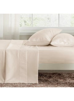 Bedsure Bedsure California King Sheet Sets - Soft Sheets for California King Size Bed, 4 Pieces Hotel Luxury Beige Sheets Cal King, Easy Care Polyester Microfiber Cooling Bed Sheet Set  - Image 2