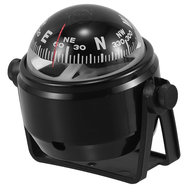Black Ball Dash Compass With Magnetic Declination Correction For Car Boat Outdoor Navigation - Image 2