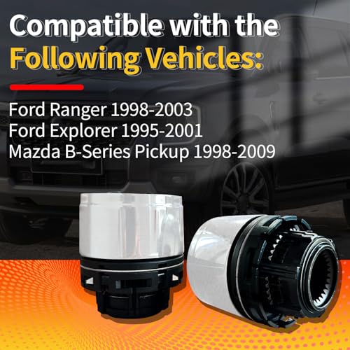 FAKAFY 4WD Manual Wheel Locking Hub Replacement for 1998-2003 Ford Ranger 1995-2001 Ford Explorer 1998-2009 Mazda B-Series Pickup - 4X4 Locking Hub Actuator Assembly Replaces#‎15001.70 F87Z-3B396-BA(2PCS) - Image 3