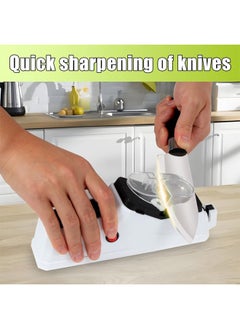Hihonor Electric Knife Sharpener, Professional Knife Sharpener Tool for Home, Double Sided Knife Sharpener, 5 Seconds for Quick Sharpening & Polishing with Protective Cover, USB  - Image 3