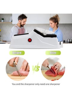 Hihonor Electric Knife Sharpener, Professional Knife Sharpener Tool for Home, Double Sided Knife Sharpener, 5 Seconds for Quick Sharpening & Polishing with Protective Cover, USB  - Image 4