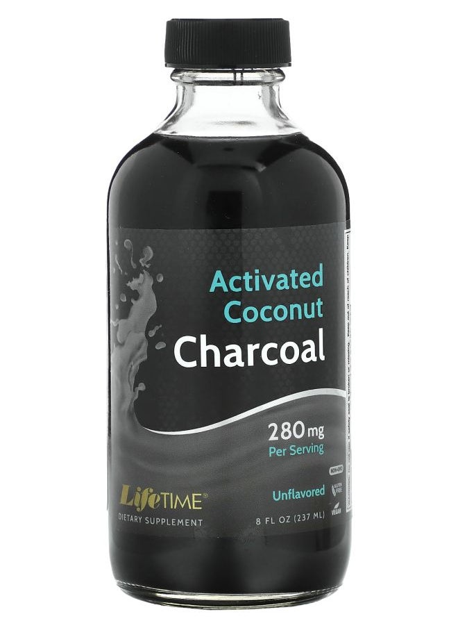 Lifetime Activated Coconut Charcoal Unflavored 280 mg 8 fl oz (237 ml) 