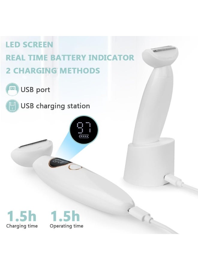 Electric Shaver for Women – 5-in-1 Painless Rechargeable Hair Remover, Suitable for Eyebrow and Facial Shaving, Wet  Dry Use, Bikini Trimmer for Face, Arms, Legs, and Underarms. - Image 5
