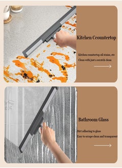 Generic Floor Squeegee 180 Degree Rotating Head Floor Squeegee with Handle 53.5 Inch Broom Squeegee Window Cleaning Squeegee Bathroom Tile Garage Concrete Deck Shower Glass  - Image 4