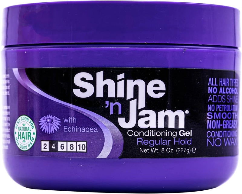 Ampro Shine 'n Jam Conditioning Gel with Echinacea - Regular Hold, 8 Ounce - Image 1