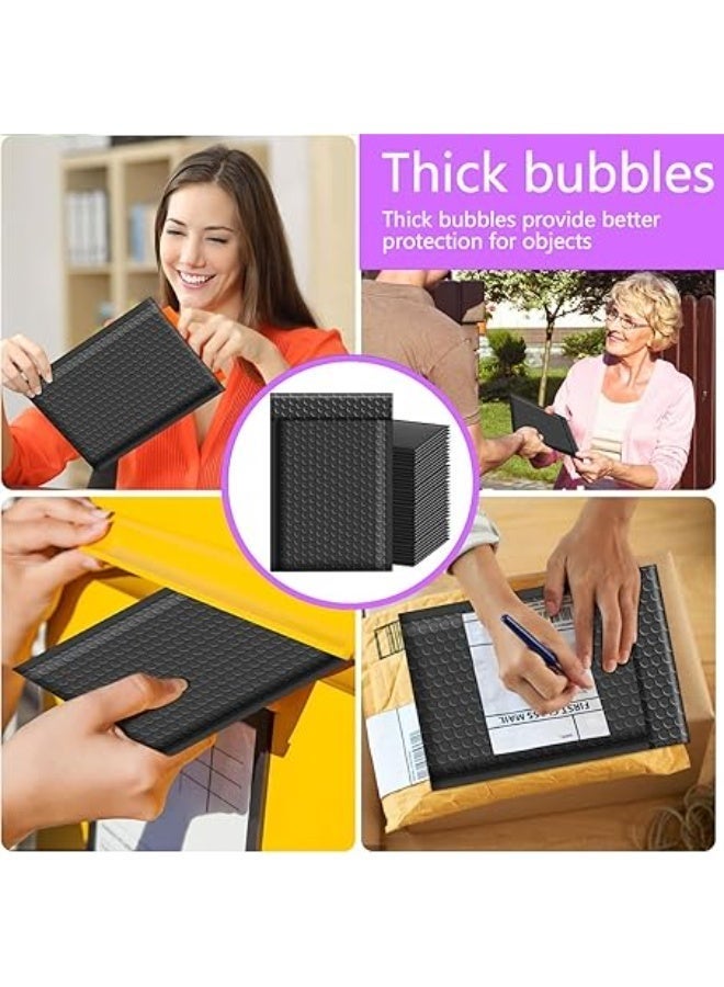Huangxin 10 Pcs 18x23cm Black Bubble Mailers, Waterproof Self Seal Adhesive Shipping Bags, Black Bubble Envelopes, Poly Padded Envelopes for Small Business Mailing Shipping Packing - Image 4