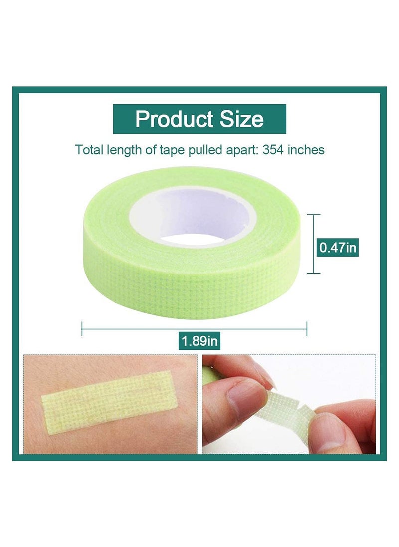 SYOSI - Eyelash Tape, Green Pink Lash Tape for Eyelash Extension, Adhesive Breathable Micropore Fabric Medical Tape for Eyelash Extension Supply Tape 6 Rolls - Image 1