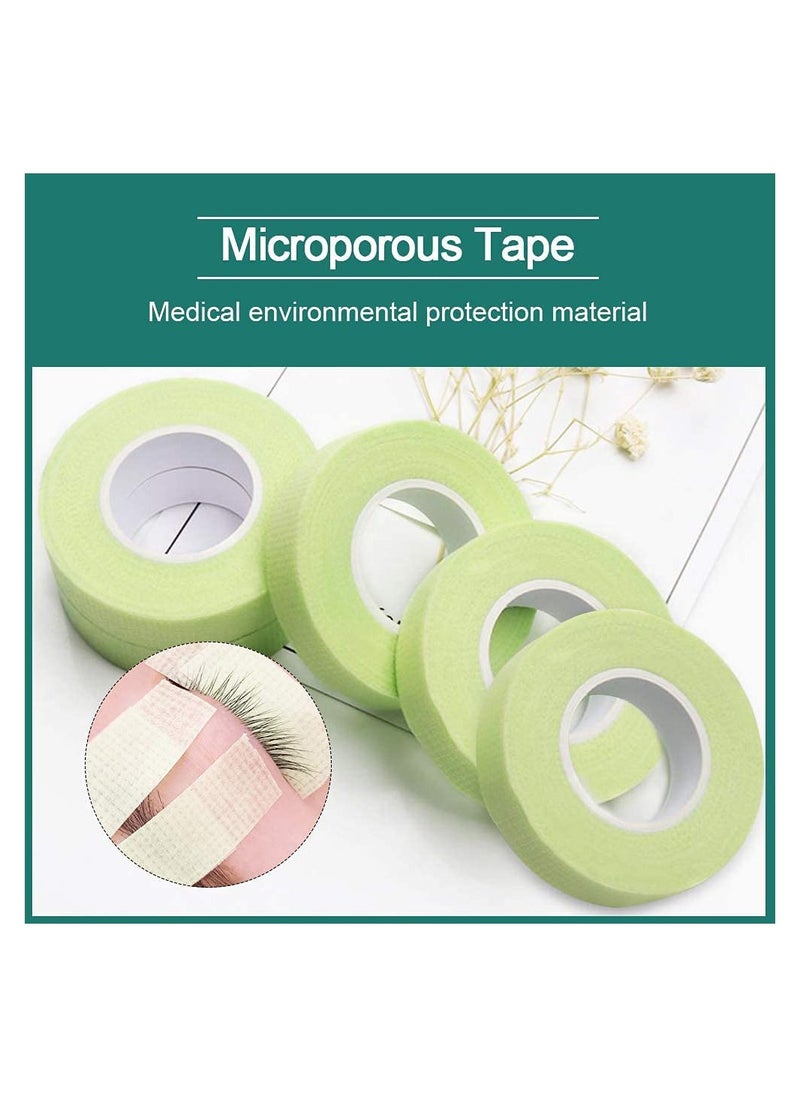 SYOSI - Eyelash Tape, Green Pink Lash Tape for Eyelash Extension, Adhesive Breathable Micropore Fabric Medical Tape for Eyelash Extension Supply Tape 6 Rolls - Image 1