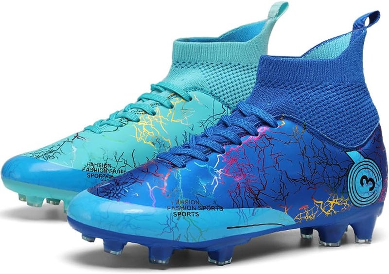 DISRATEBLU Kids Soccer Shoes Boys Football Cleats Professional Athletic Outdoor Trainning Football Shoes Youth Girl Turf Soccer Cleats - Image 1
