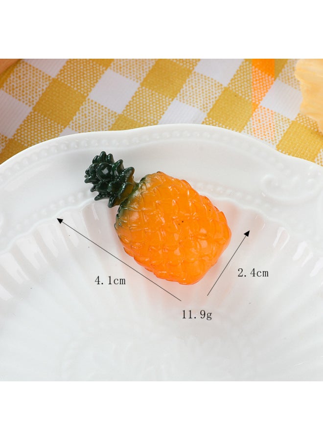 Cute Fruit Pendant Simulation Three-dimensional Strawberry Lemon Orange Cherry Cherry Cherry Cherry Fruit Banana Peach Waxberry Winter Jujube-Color:PineFor Apple (model)-Specifications:Size As Shown  - Image 1