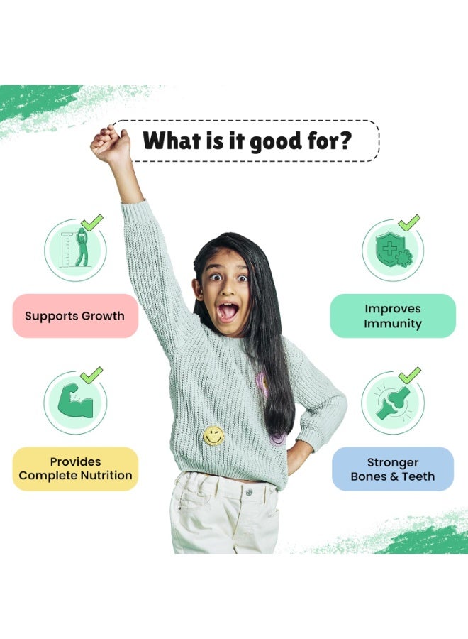 Little Joys ستروبيري نوتريميكس 7+ (350 جم) | 7-12 سنة | محلى طبيعياً بالتمر والسكر البني | يحتوي على 23 فيتاميناً ومعدناً أساسياً - Image 2