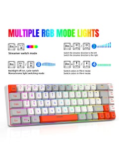 Rock Pow 60% Wired Gaming Keyboard Mouse Combo RGB Gaming Mice Ergonomic Ultralight 8000DPI Optical Sensor 68 Keys RGB Backlit Gaming Keyboard Ultra-Compact Mini Waterproof Keyboard for PC Computer Gamer  - Image 2
