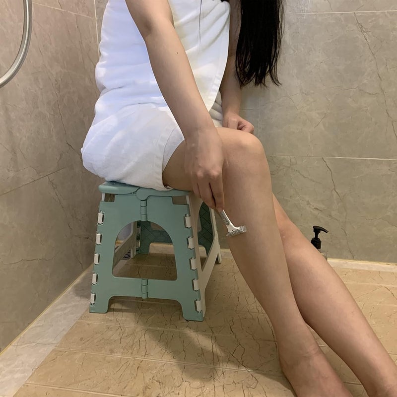 كرسي استحمام أخضر محمول قابل للطي للتخييم والاستحمام والنزهات - Image 3