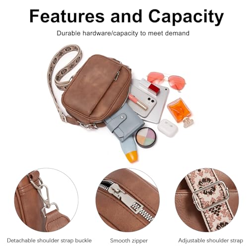 CLUCI Crossbody Bags for Women Trendy, Vegan Leather Shoulder Handbags，Purses for Women with Adjustable Wide Strap - Image 5