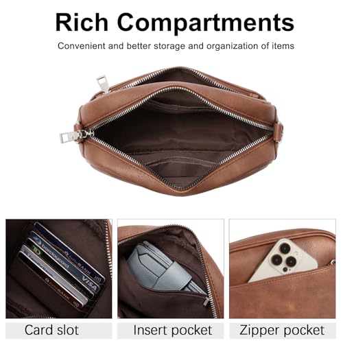 CLUCI Crossbody Bags for Women Trendy, Vegan Leather Shoulder Handbags，Purses for Women with Adjustable Wide Strap - Image 4