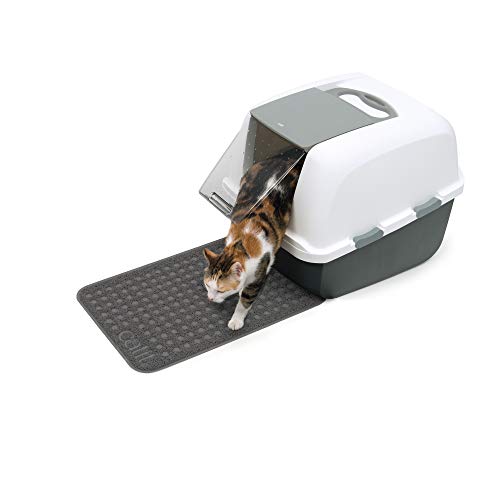 Catit Cat Litter Mat Rectangle Non-Slip Litter Trapping Mat Soft & Comfortable, Easy to Clean for All Cat Litter Types – Small - Image 5