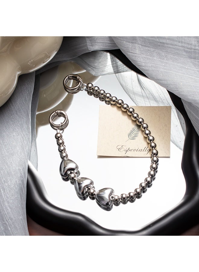 NIBEMINENT Phone Charm/ Chain Strap for Women Girls, Necklace Pearl Cell Phone Case Lanyard Wrist Strap