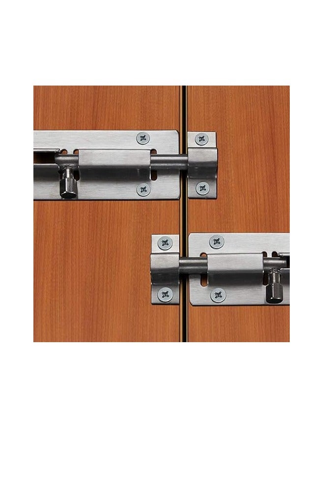 Midwest Door Sliding Bolt Latch, 3 Inch Stainless Steel Locks Hardware With Screw for Window, Door, Furniture - Image 3