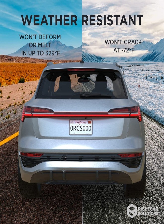 Rightcar Solutions Flawless Silicone License Plate Frame - Rust-Proof. Rattle-Proof. Weather-Proof. - Grey - Image 5