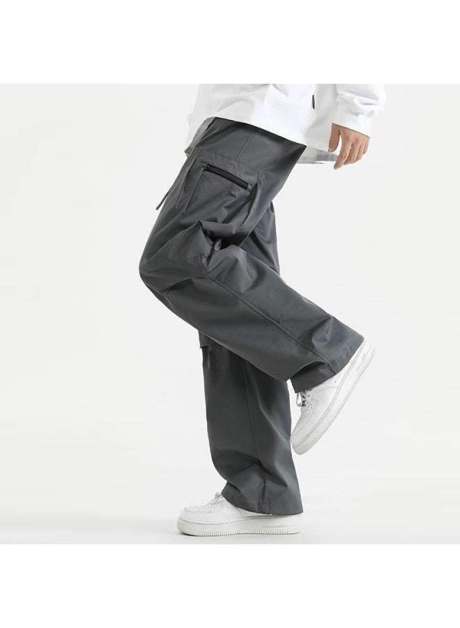 Izexx Hiking Tactical Cargo Pants For Men, Autumn Outdoor Windproof And Rainproof, Multi-pocket Casual Trousers, Mk21 Dark Gray 2XL - Image 2