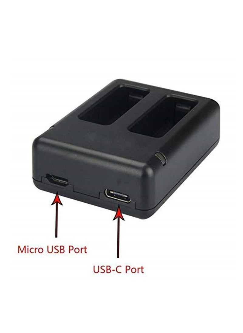 Generic - For GoPro Hero 5 Black AHDBT-501 Camera - Two Batteries and USB Dual Battery Charger - Image 1