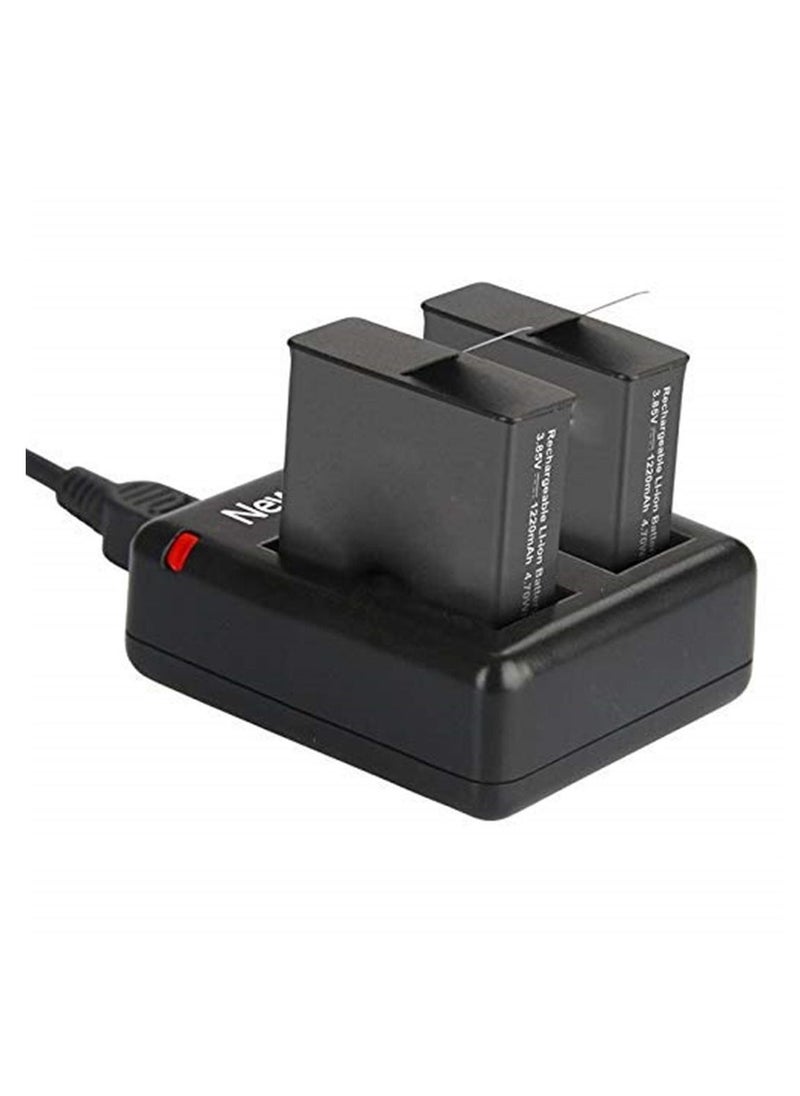 Generic - For GoPro Hero 5 Black AHDBT-501 Camera - Two Batteries and USB Dual Battery Charger - Image 1