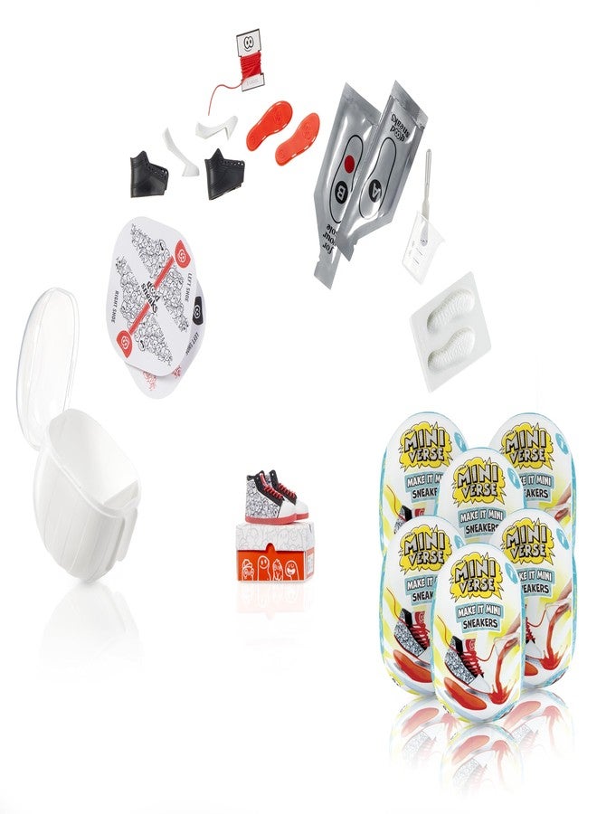 MGA's Miniverse Make It Mini Sneakers 6-Pack, Mini Collectibles, Mystery Blind Packaging, DIY, Crafts, Mold, Fashion, Sneakers, NOT Edible, Collectors, 8+ - Image 1