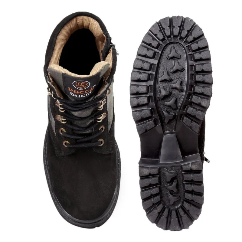 Bacca Bucci Black Suede Leather Boots for Men | Best Price UAE