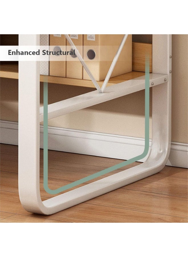 اليسا مكتب منزلي عصري بدرجين واسعين - لمسة نهائية خشبية أنيقة، محطة عمل 120×60 سم للدراسة والكتابة والإنتاجية - Image 3