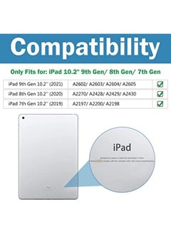 Procases Ipad 10.2 Case 2021 9Th Gen 2020 8Th Gen 2019 7Th Gen Case With Tempered Glass Screen Protector Slim Stand Hard Shell Protective Smart Cover For 10.2 Inch Ipad 9Th 8Th 7Th Generation Black  - Image 2