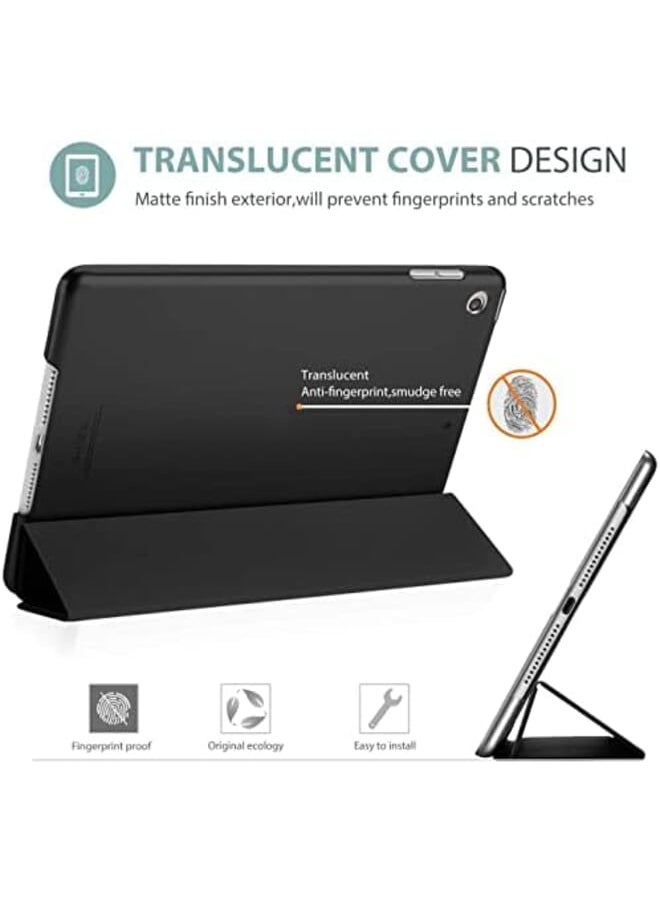 Procases - Ipad 10.2 Case 2021 9Th Gen 2020 8Th Gen 2019 7Th Gen Case With Tempered Glass Screen Protector Slim Stand Hard Shell Protective Smart Cover For 10.2 Inch Ipad 9Th 8Th 7Th Generation Black - Image 1