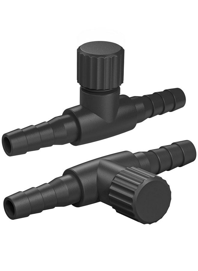 Pawfly Pawfly Aquarium Air Control Valves for 3/16" ID Airline Tubing Single Way Plastic Air Flow Controllers Regulators Adjustable Black Hose Connectors Air Pump Accessories for Fish Tanks, 10 Pack - Image 1