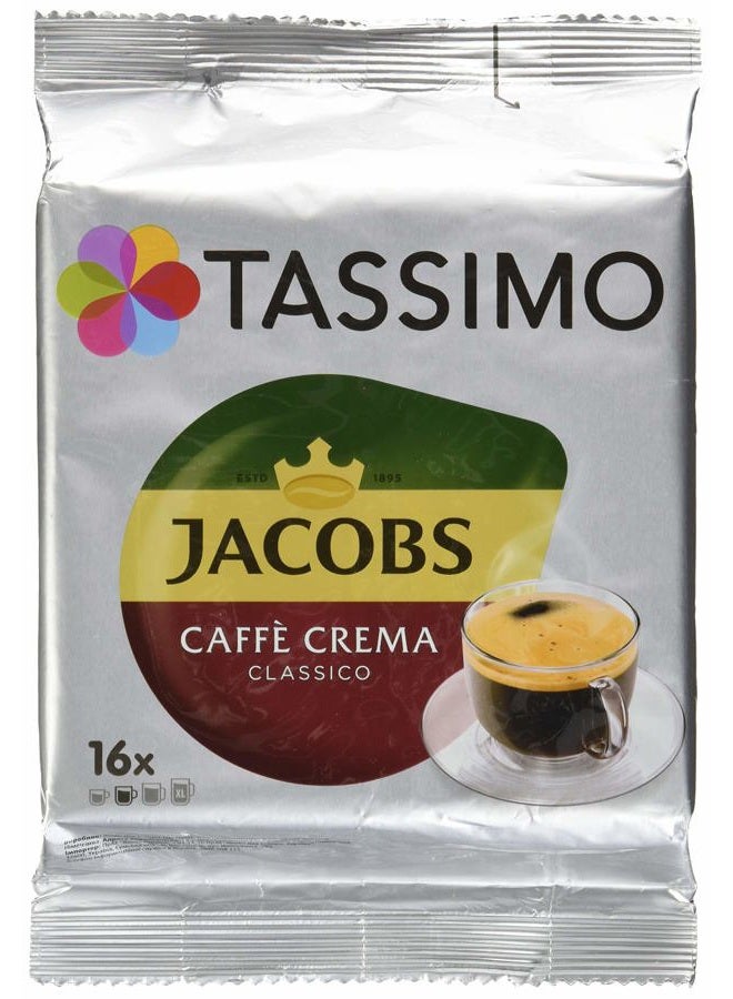Tassimo Jacobs Caffè Crema Classico, Coffee with Fine Cream, 16 T-Discs - Image 1