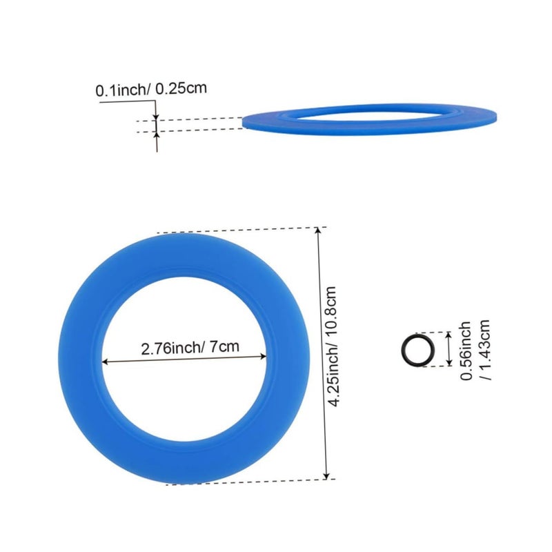 Toilet Tank Flush Valve Gasket Replacement Ring 3 Pack Leakproof TPR Material Seal - Image 3