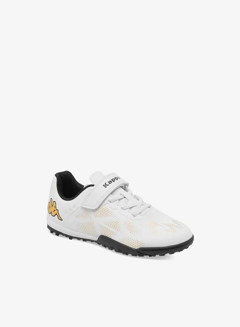 Kappa Boys' Logo Print Football Shoes with Hook and Loop Closure