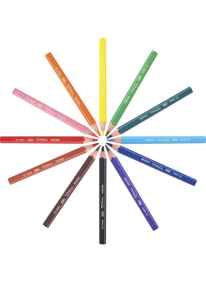 Bic - ألوان مثلث التطور كبير 12 لون 1632 - Image 1