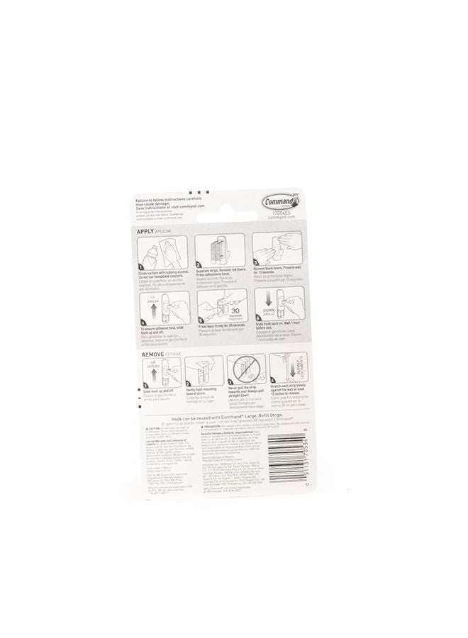 Command 17004ES Jumbo Hook with Strips, Large, Holds 3.4 Kg. each hook white color. 1 hook and 4 strips/pack - Image 4
