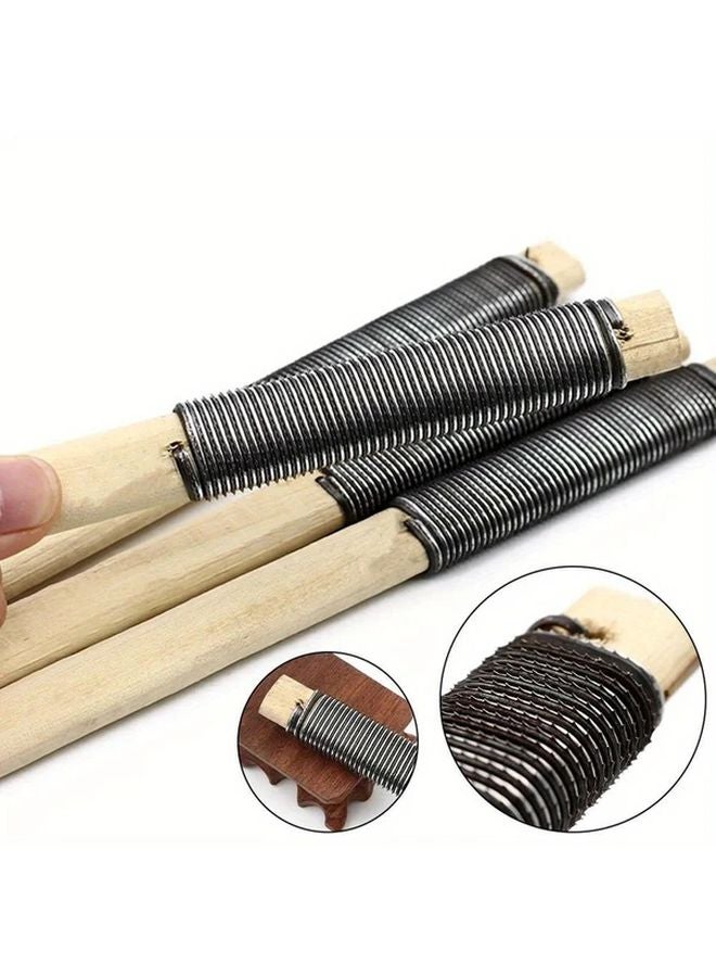 2pcs Wooden Cork File Set Coarse Toothed Hand Tool For Wood Metal Carving Polishing - Image 5
