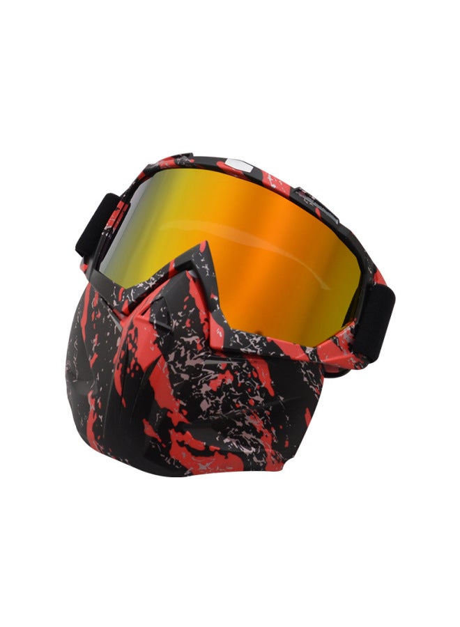 Red And Black Hot Mask Goggles Motorcycle Glasses Racing Goggles Motorcycle Off-road Helmet Goggles Ski Mask