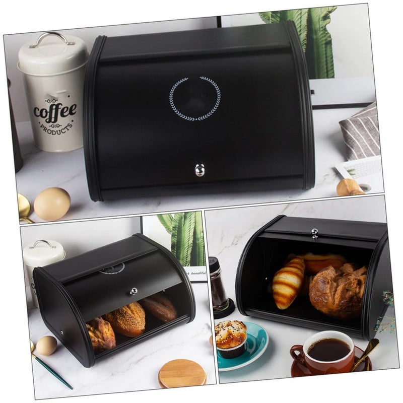 Retro Black Bread Storage Container for Kitchen Counter Snacks Cookies Tea - Image 4
