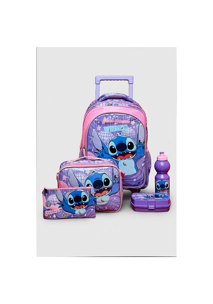 أر أند بي 5 Pack Stitch Print Trolley Backpack Set - 16"