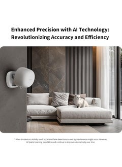 Aqara Aqara FP1E Presence Sensor, Matter with Zigbee, Requires Aqara HUB Zigbee 3.0, mmWave Radar Motion Sensor, AI Spatial Learning, Compatible with HomeKit, Alexa, Google Home, SmartThings  - Image 3