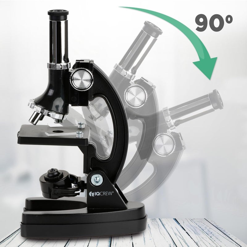 AmScope M30 Series 52-Piece STEM Microscope Kit for Kids - Monocular, Portable Compound Microscope for Kids - Includes Petri Dish, Slides & More - Black - Image 2