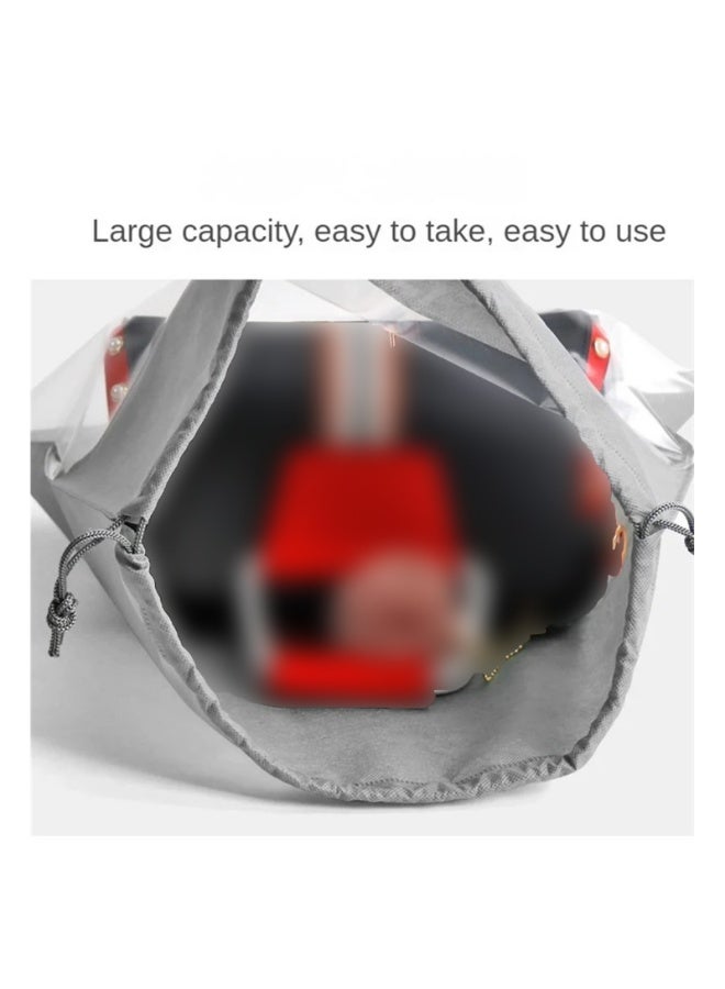 15 Pieces Dust Proof Travel Shoe Bags Transparent Drawstring Storage Bag Dustproof Handbag Cover,32 x 44cm - Image 4