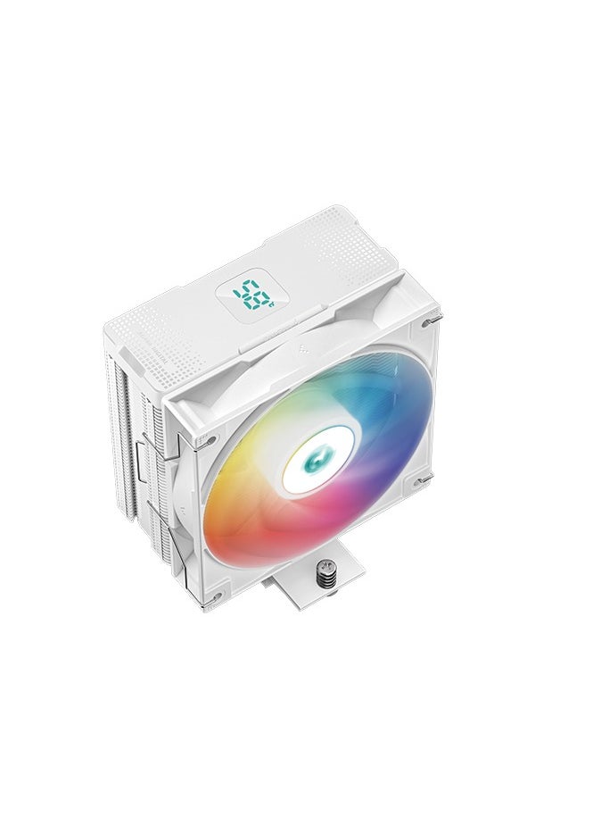 DEEPCOOL AG400 ARGB Digital White Air Cooler – High-Performance CPU Cooling, ARGB Lighting, Digital Display, Silent Operation, 4 Heat Pipes, PWM Fan  - Image 2