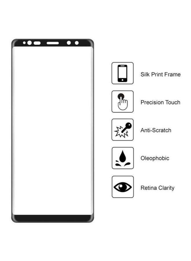 BORTONY 5D Screen Protector Glass For Samsung Galaxy SA Note 8 Clear/Black - Image 2