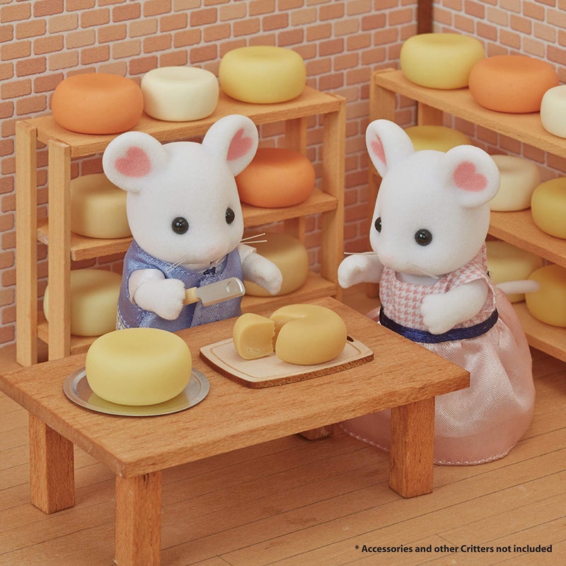 Calico Critters Calico Critters, Marshmallow Mouse Family, Dolls, Dollhouse Figures, Collectible Toys, 3 inches  - Image 4
